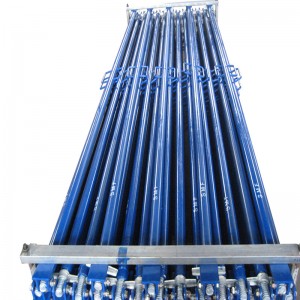 Échafaudage mural push pull prop peint bleu