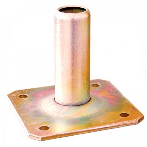 Tube de plaque de zinc jaune de plat de base d'échafaudage 36mm