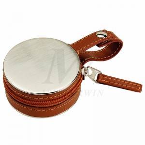 Réveil de voyage en PU / métal avec cadre photo_B86421