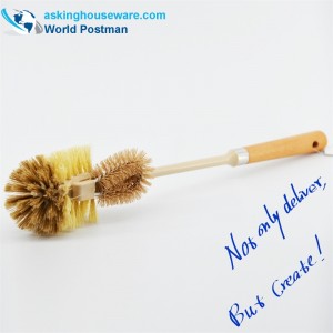 Akbrand Toilet Bowl Brush Poignée de plage avec petite brosse de nettoyage multifonctionnelle