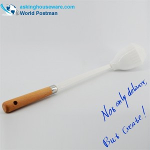 Akbrand Brosse de nettoyage pour toilettes, poignée de plage, avec séchoir à bol