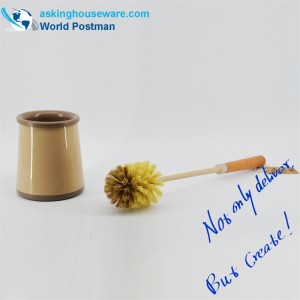 Akbrand Toilet Bowl Brush Set Poignée de plage avec support