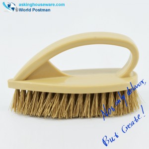 Akbrand Petite brosse à récurer avec poignée en plastique cintrée