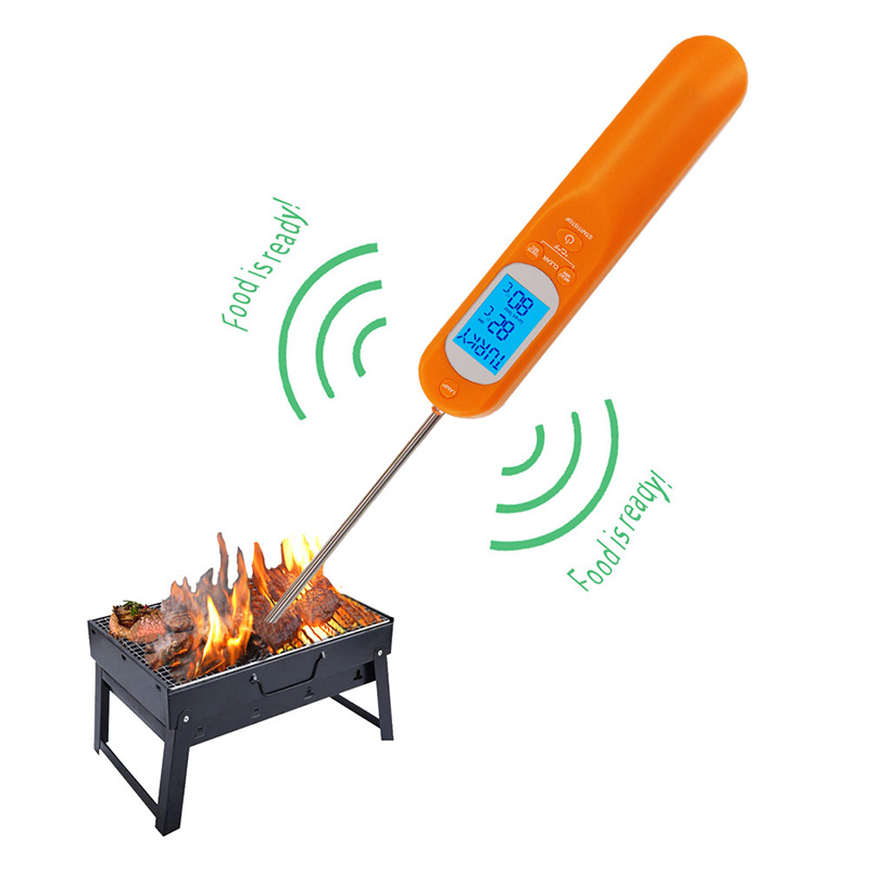 2019 Nouvelle conception Certaines parties du thermomètre numérique permettent de mesurer tous les types de thermomètre à viande avec horloge et minuterie