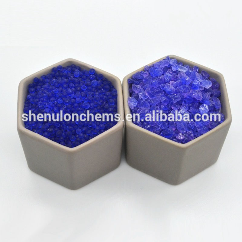 Dessiccant en gel de silice bleu pour transformateurs 1-3mm 2-5mm 4-8mm