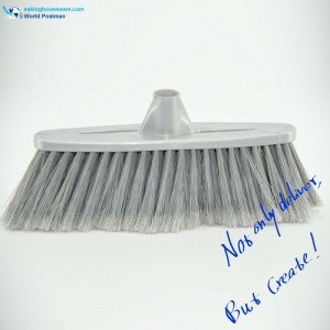 Tête de balai en plastique de couleur gris Akbrand avec ouverture longue et mince dans le tableau de brossage