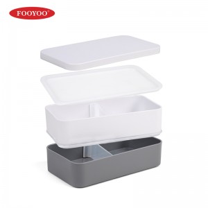 Boîte à lunch à bento pour contenants de préparation de repas portatifs empilables en plastique