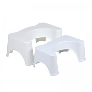 Petit pot accroupi de squatty de tabouret de toilette de salle de bains, blanc