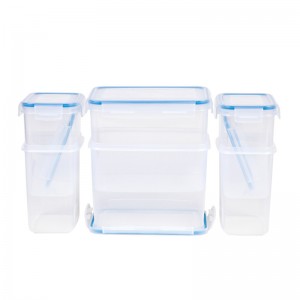 Sans BPA 6 Pcs Set Cuisine Conteneur De Stockage Conteneur De Céréales Sèches Conteneur Alimentaire Étanche À L'air pour La Maison