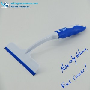 Raclette pour fenêtre carrée Akbrand de petite taille avec poignée douce en TPR