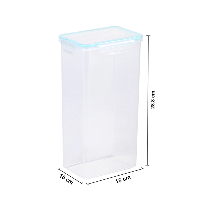 Contenant pour aliments transparent en plastique de 2,6 L avec couvercle hermétique