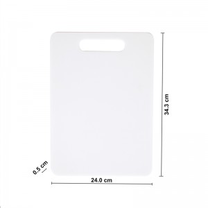 Planche à découper en plastique antidérapante blanche et résistante au lave-vaisselle, durable, blanche
