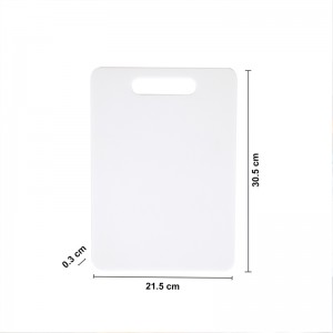 Planche à découper en plastique antidérapante blanche et résistante au lave-vaisselle, durable, blanche