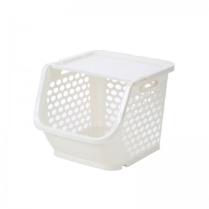 Organisateur de panier de rangement empilable en plastique pour cuisine