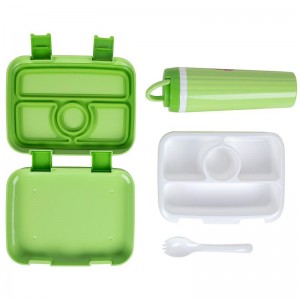 Boîte à lunch à 4 compartiments pour enfants, style bento