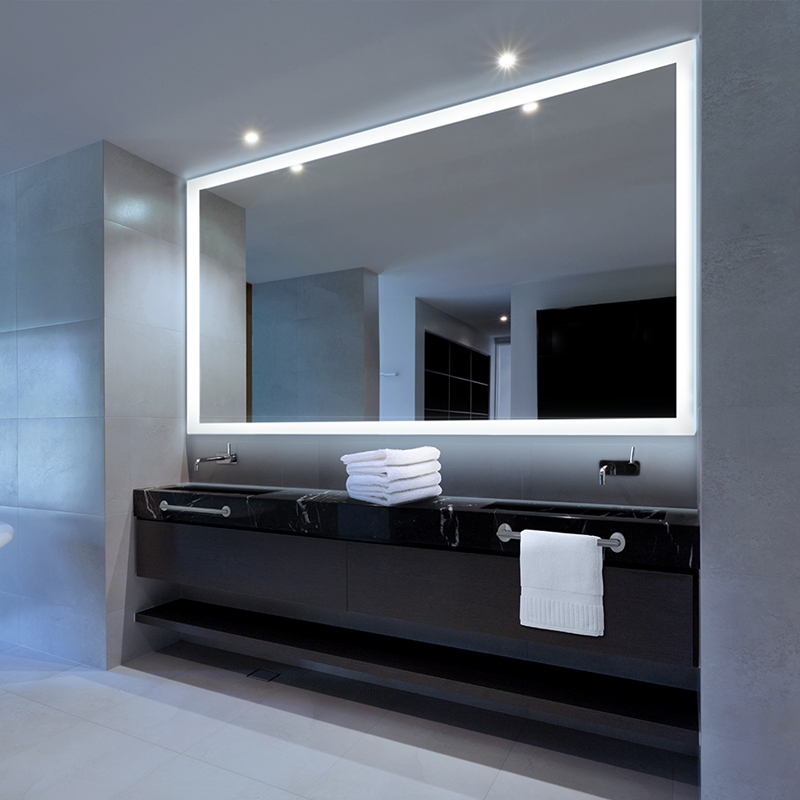 Miroir illuminé par EN-AL-101 de la salle de bains éclairée par LED de luxe éclairée par l'UE et les États-Unis