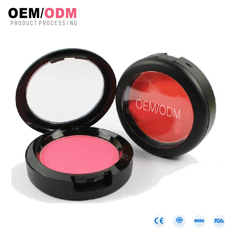 Maquillage de visage d'OEM marque privée longlasting blush imperméable à l'eau de blush de couleurs simples de carton mat