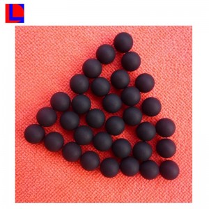 Boule en caoutchouc solide noir avec trou pour l'industrie