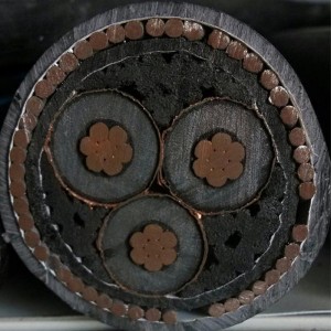 Câble blindé en cuivre 3core 1core 400mm2 Swa / câble d'alimentation électrique