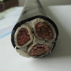 0.6 / 1kv 3 x 6mm2 LV câble de câble d'alimentation isolé Cu solide / conducteur toronné