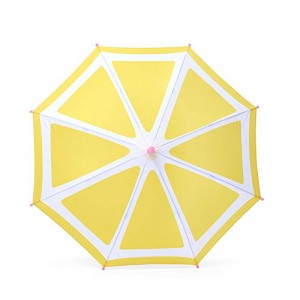 Parapluie de fruits orange de 21 pouces Motif mignon Parapluie de petite taille Impression personnalisée Parapluie droit