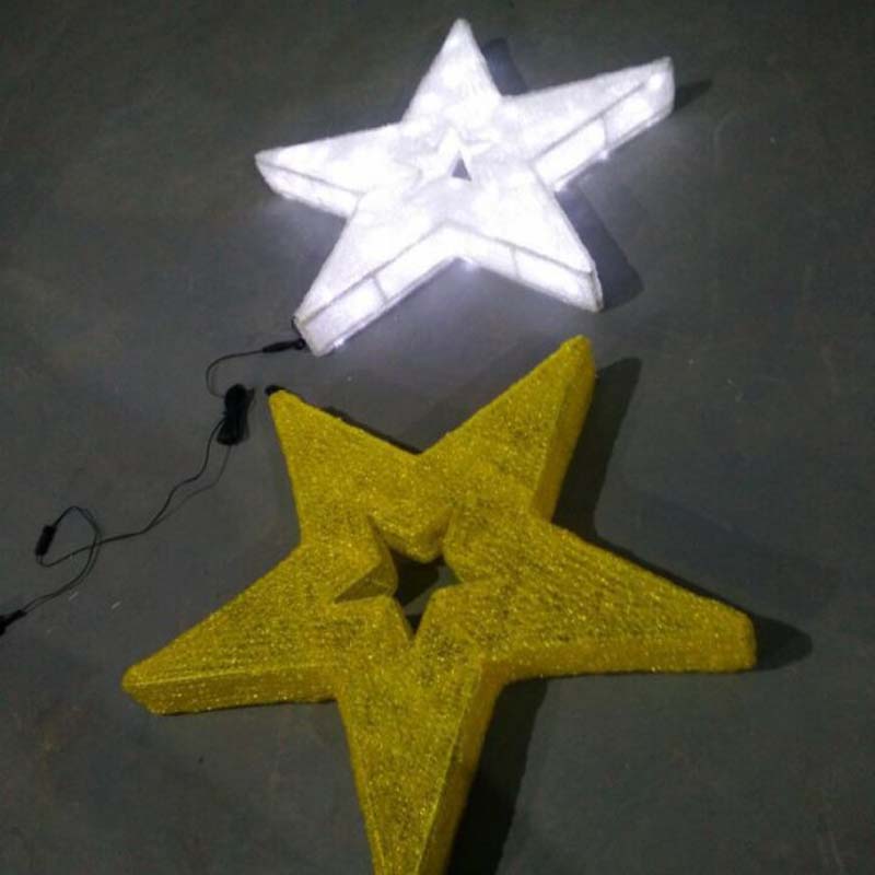 Décorations de Noël d'étoiles à DEL blanc chaud