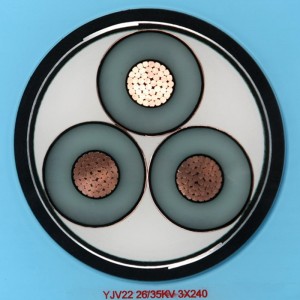 La tension moyenne neutre blindée et concentrique câble l'eau et le fond marin de câbles CSA C68.5