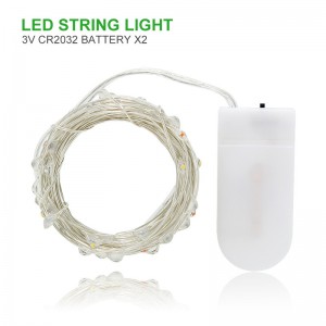 5 M 3 M 2 M 1 M LED Cuivre Argent Fil Guirlande Lumineuse Guirlande De Fées Pour Nouvel An Noël Maison Décoration De Mariage Batterie