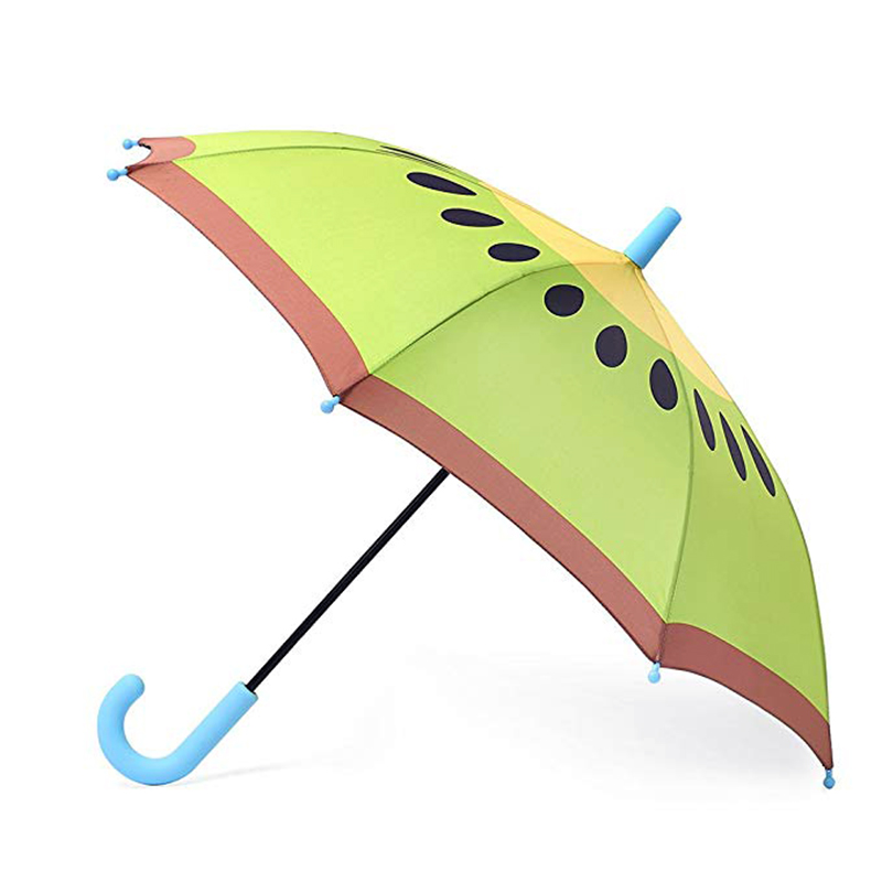 Fruit ouvert automatique Umbrella Enfants Enfants Adorables modèles de Kiwi pluie directement parapluie
