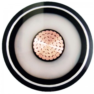 Câble d'alimentation simple à haute tension de noyau de XLPE 220kv avec la gaine ondulée d'Al