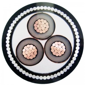Câble blindé multi de noyau de tension moyenne avec le STA / SWA blindé