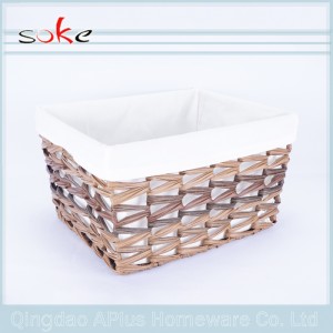 Panier de rangement tissé en rotin PE