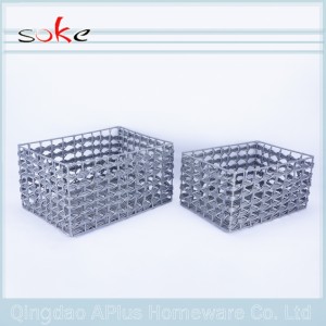 Home Containers Panier de rangement en rotin PE