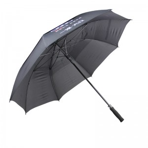 Subway parapluie de golf extérieur double couche promotionnel coupe-vent