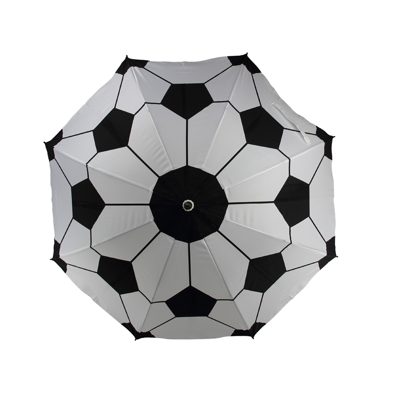 football imprimé football droit parapluie promotionnel