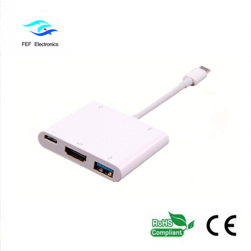 USB 3.1 type-c à HDM1 + ​​USB 3.0 + PD