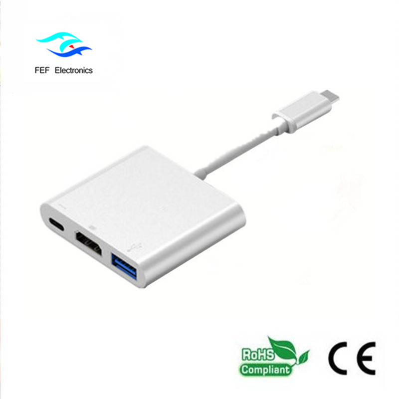 USB 3.1 type-c à HDM1 + ​​USB 3.0 + PD