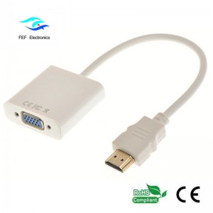 Câble de conversion mâle / femelle vers femelle 1080p HDMI vers VGA femelle Code: FEF-HIC-001