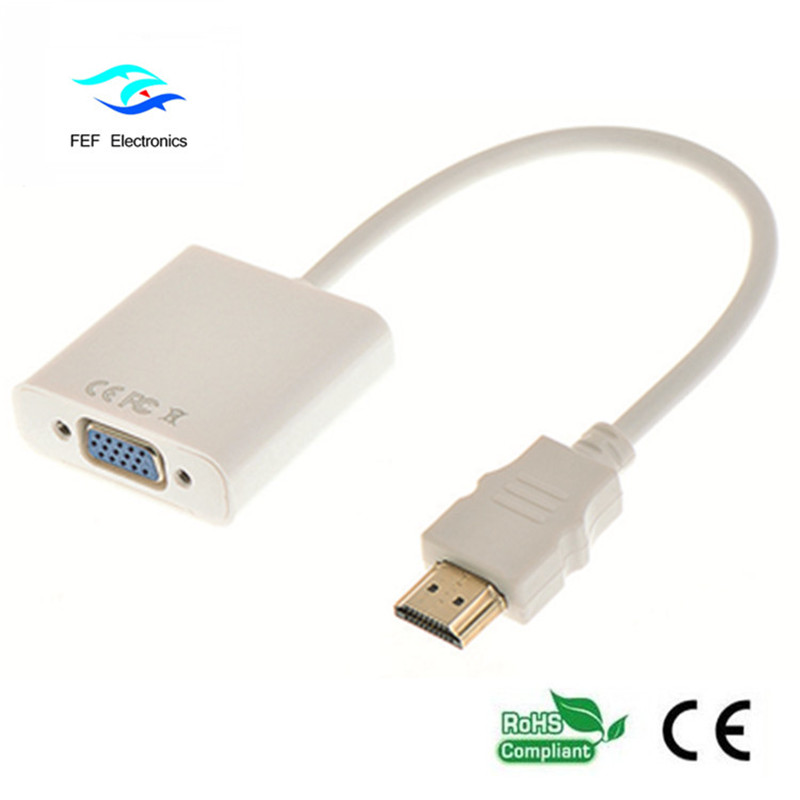 Câble de conversion mâle / femelle vers femelle 1080p HDMI vers VGA femelle Code: FEF-HIC-001