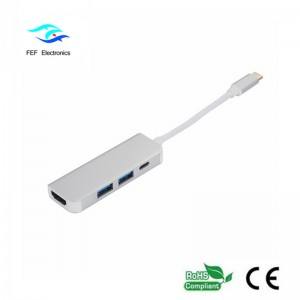 USB Type c / HDMI femelle + 2 * USB3.0 femelle + convertisseur SD + TF Code: FEF-USBIC-022