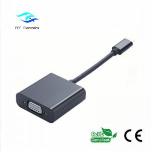 Convertisseur USB 3.1 Type-C mâle vers VGA femelle Code: FEF-USBIC-002