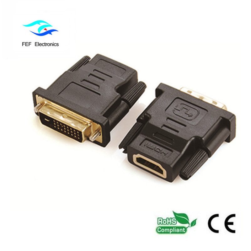 Adaptateur DVI (18 + 1) mâle vers HDMI femelle Code: FEF_HD-001