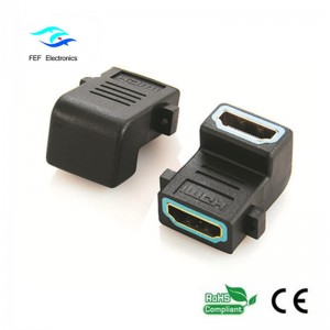 Adaptateur HDMI femelle à femelle HDMI de type coudé à 90 degrés Code: FEF-H-007