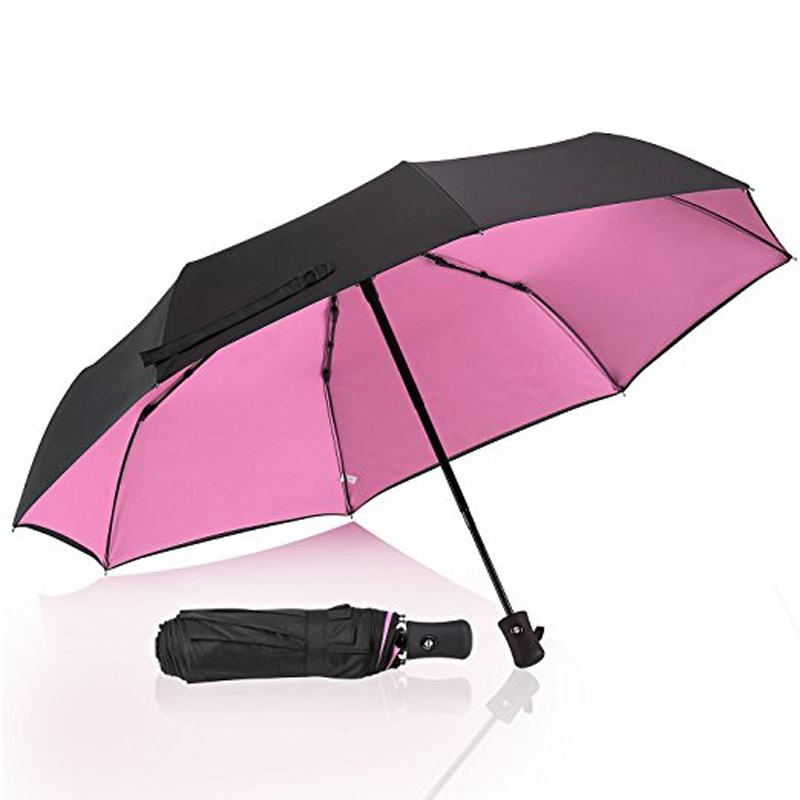 Parapluie automatique anti-UV 3 à revêtement noir