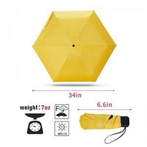 parasol parasol léger parasol Mini Anti UV jaune petit parasol