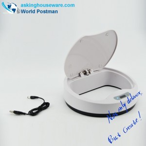 Bac à poussière inductif automatique AKbrand avec chargeur électrique, gris, 15 litres