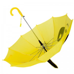 En gros parapluie noir jaune couleur panda auto ouvert animal enfants parapluie