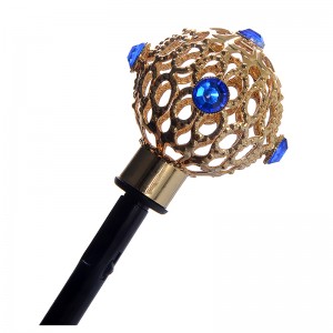 Parapluie à trois poignées en métal recouvert de noir avec logo imprimé