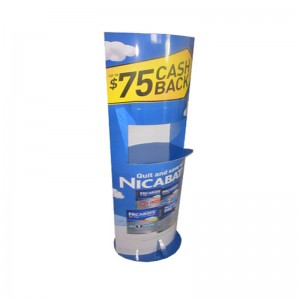 Support de présentoir de plancher de point de vente en carton facile à assembler avec plateaux