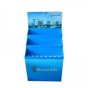 Support de présentoir de plancher de point de vente en carton facile à assembler avec plateaux